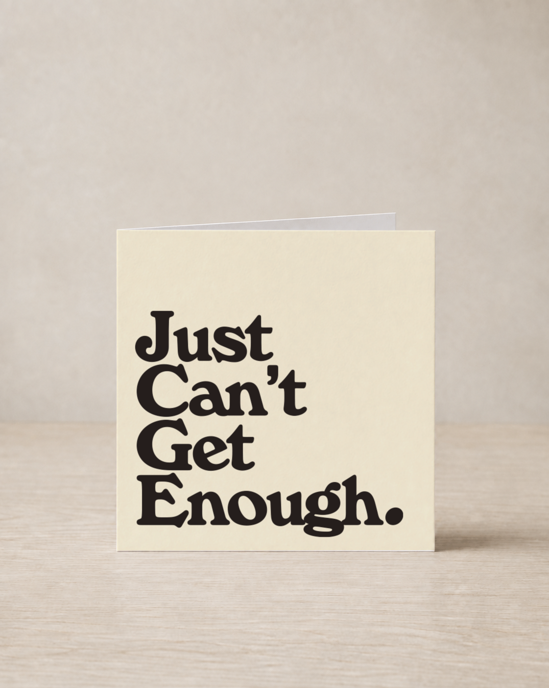 Just Can't Get Enough greeting card, From the 80s With Love