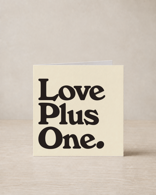 Love Plus One greeting card, From the 80s With Love
