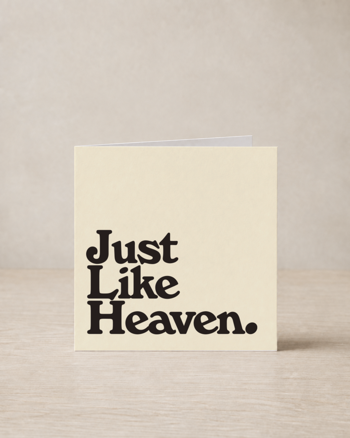 Just Like Heaven greeting card, From the 80s With Love