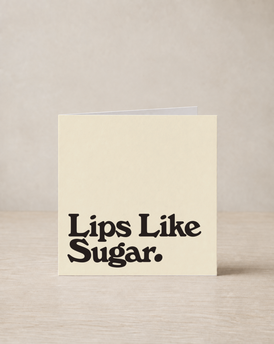 Lips Like Sugar greeting card, From the 80s With Love