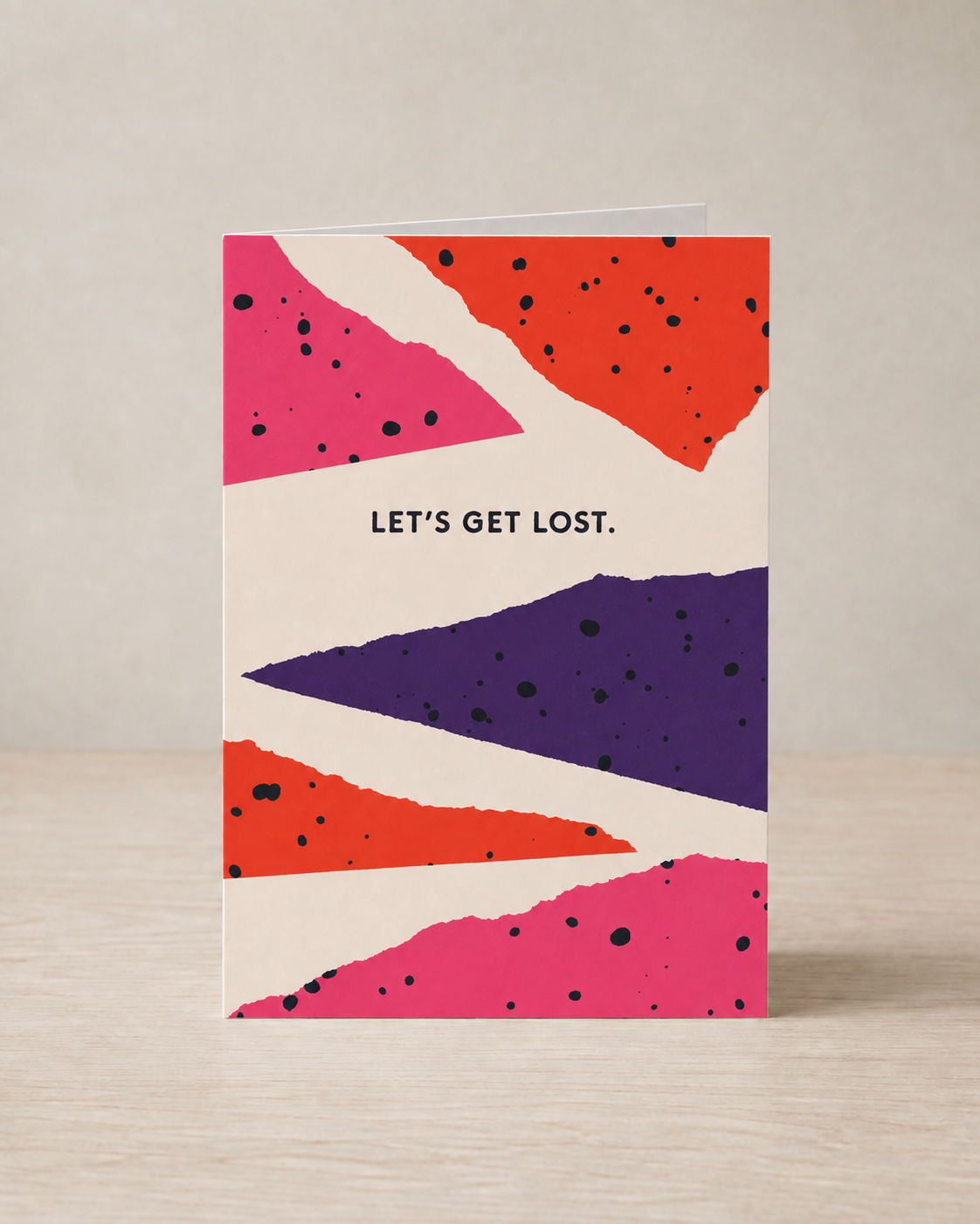 Let's Get Lost greeting card, Delux Series