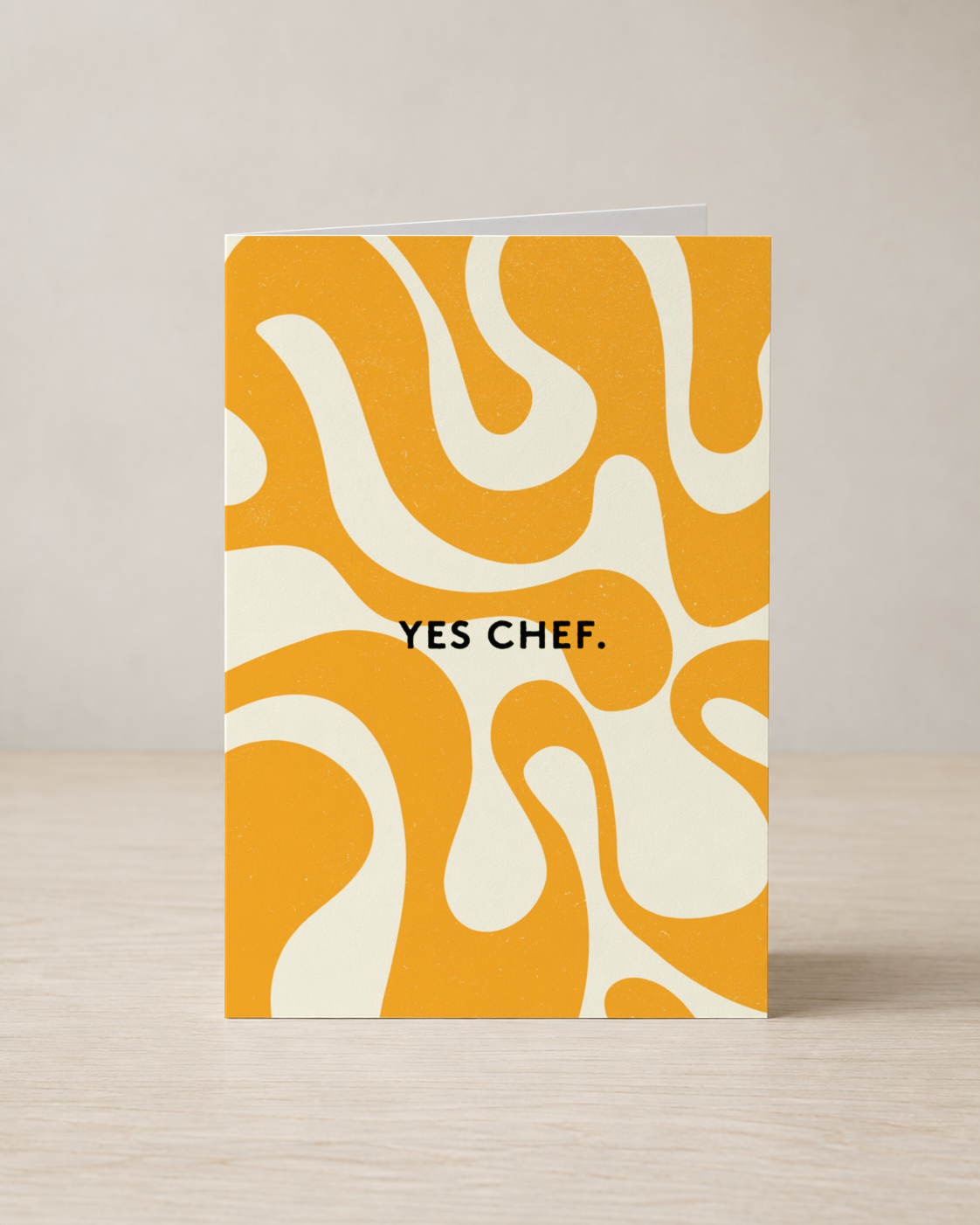 Yes Chef. greeting card, Delux Series